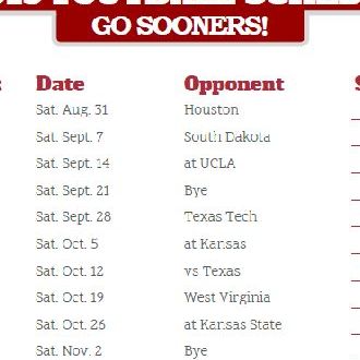 Oklahoma Sooners Football Games