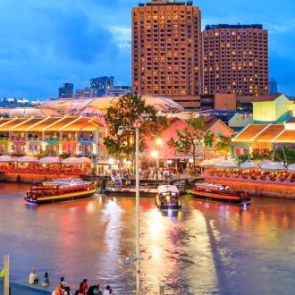 Bus journey from Clarke Quay to First World Hotel