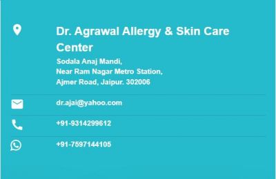 Best Skin Treatment Clinic in Jaipur - Best Skin Treatment clinic in Jaipur, Dr. Ajai Aggarwal has vast experience in the field of dermatology and cosmetology, consult the best dermatologist in Jaipur, book a free appointment ...  Website - http://www.agrawalskincare.com/Skin-Treatment-In-Jaipur